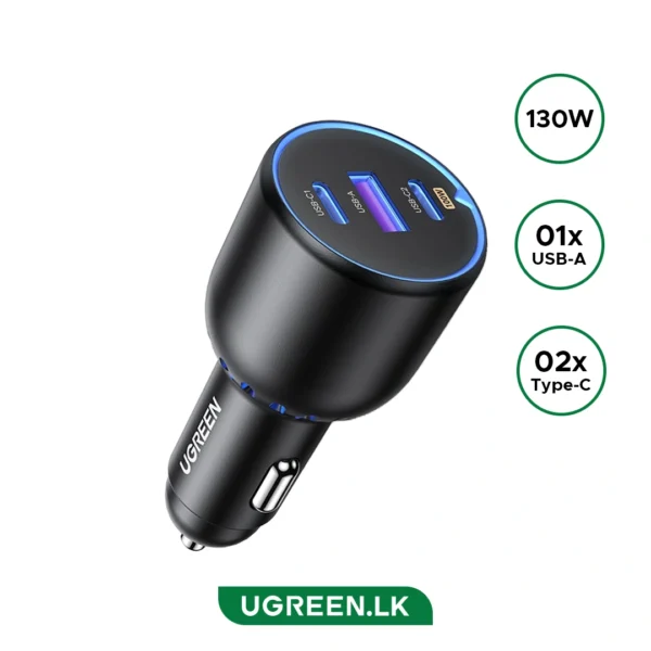 UGREEN 130W Car Charger - CD293 - 90413 - 1 Year Warranty