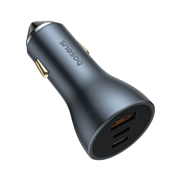 Baseus Golden Contactor Pro 65W USB + 2 Type C GaN Fast Charging Car Charger